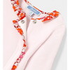 Baby GirlPink Velvet Pajamas with Liberty Eleonor Fabric Trim - Pajamas - 5