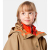 Girl 3 in 1 Beige Cape with Removable Orange Quilted Puffer Jacket - Jackets - 8