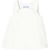 Baby Girl Velvet Dress, White - Dresses - 1 - thumbnail