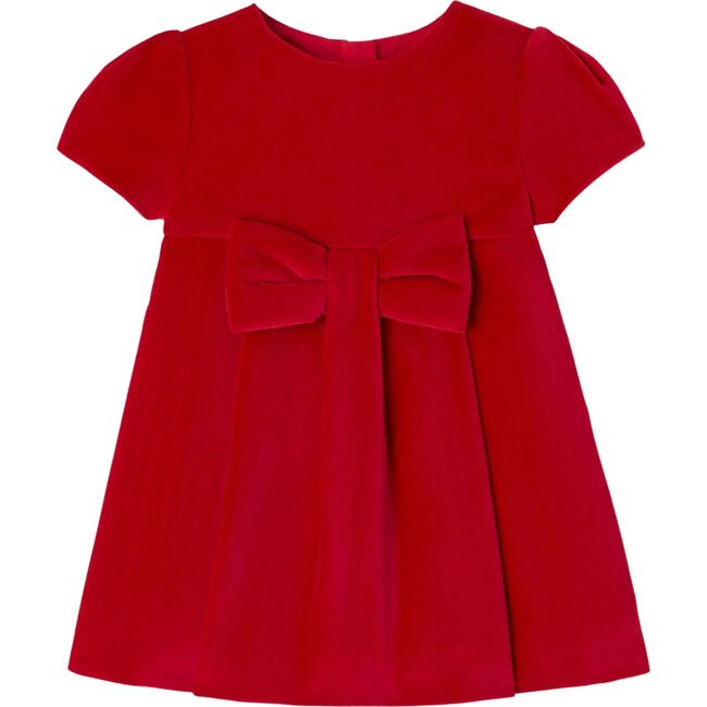 Baby Girl Velvet Holiday Dress, Red