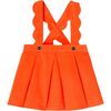 Baby Girl Pinafore Dress, Orange - Dresses - 1 - thumbnail