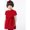 Baby Girl Velvet Holiday Dress, Red - Dresses - 2