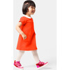 Baby Girl Milano Knit Trapeze Dress, Orange - Dresses - 2