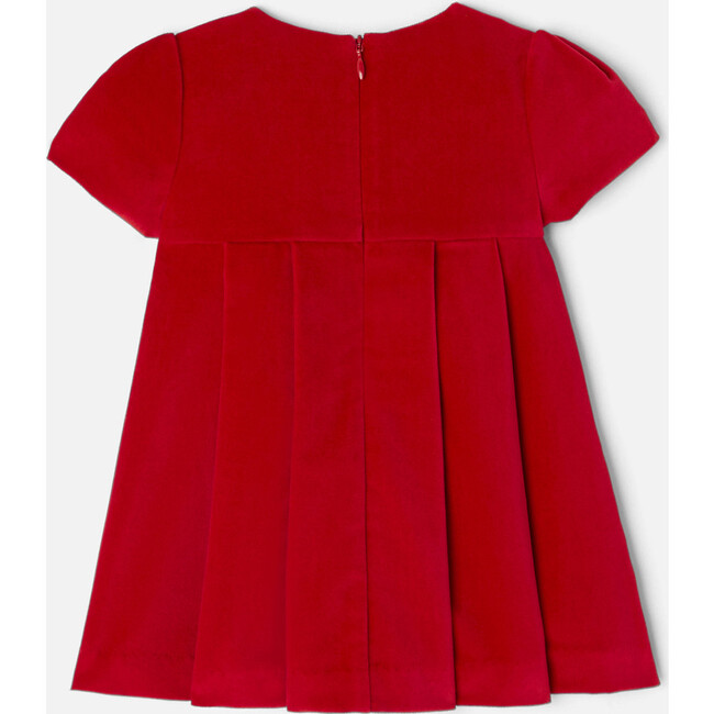 Baby Girl Velvet Holiday Dress, Red - Dresses - 3