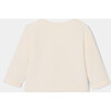 Baby Girl Scalloped Detailed Fleece Cardigan, Cream - Cardigans - 3