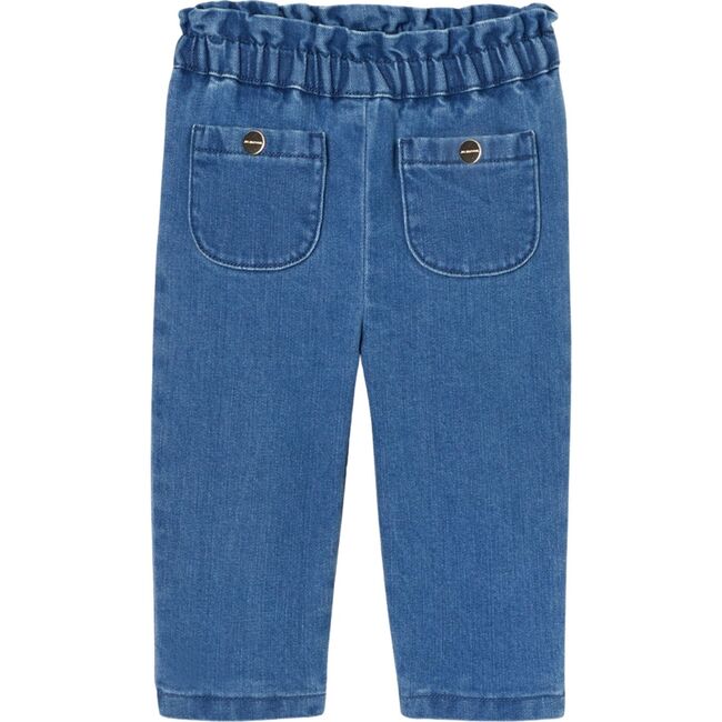 Baby Girl Paper Bag Jeans, Blue