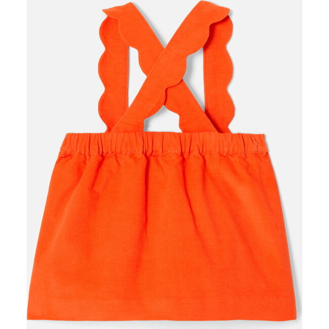 Baby Girl Pinafore Dress, Orange - Dresses - 3