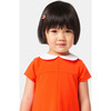 Baby Girl Milano Knit Trapeze Dress, Orange - Dresses - 4