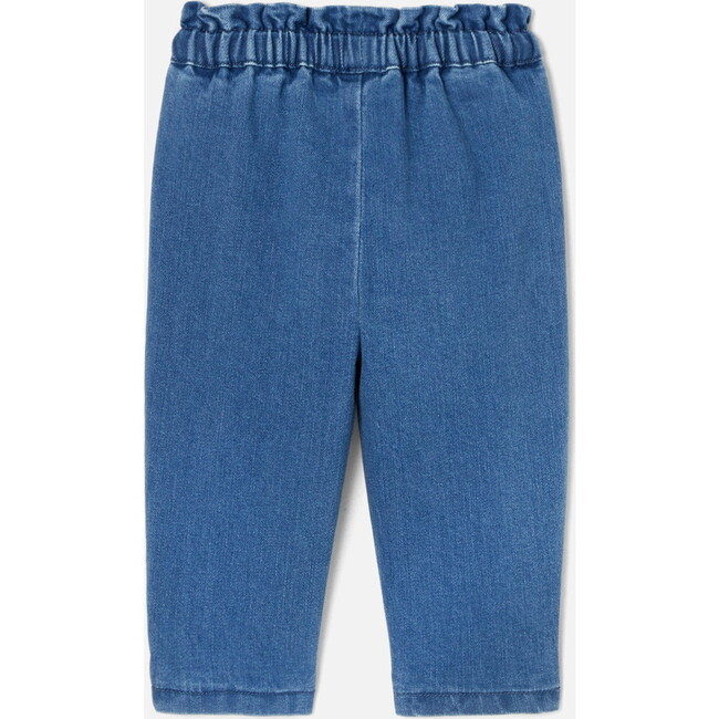 Baby Girl Paper Bag Jeans, Blue - Jeans - 2