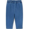Baby Girl Paper Bag Jeans, Blue - Jeans - 2