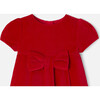 Baby Girl Velvet Holiday Dress, Red - Dresses - 5
