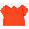 Baby Girl Milano Knit Trapeze Dress, Orange - Dresses - 6