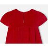 Baby Girl Velvet Holiday Dress, Red - Dresses - 6