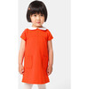 Baby Girl Milano Knit Trapeze Dress, Orange - Dresses - 7