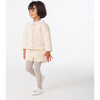 Baby Girl Scalloped Detailed Fleece Cardigan, Cream - Cardigans - 7