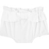 Baby Girl Bloomer with Bow, White - Bloomers - 1 - thumbnail
