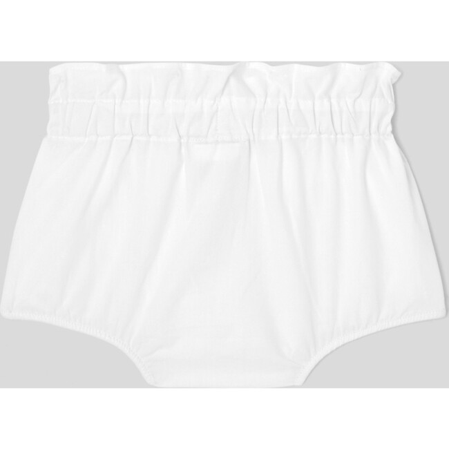 Baby Girl Bloomer with Bow, White - Bloomers - 2