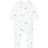 Baby Boy Modern Winter Print Velvet Pajamas, White - Pajamas - 1 - thumbnail