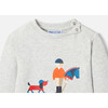 Baby Boy Fleece Sweater, Grey - Sweatshirts - 3