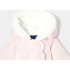 Baby Girl Faux Fur Lined Hooded Puffer Jacket, Pink - Coats - 3