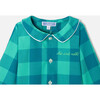 Baby Boy Checked Cotton Holiday Pajamas, Blue and Green - Pajamas - 3