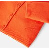 Baby Girl Garter Stitch Cardigan, Orange - Cardigans - 5