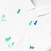Baby Boy Modern Winter Print Velvet Pajamas, White - Pajamas - 5
