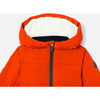 Baby Boy Nylon Hooded Jacket, Orange - Coats - 5