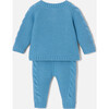 Baby Boy Cable Knit Sweater Set, Blue - Mixed Apparel Set - 2