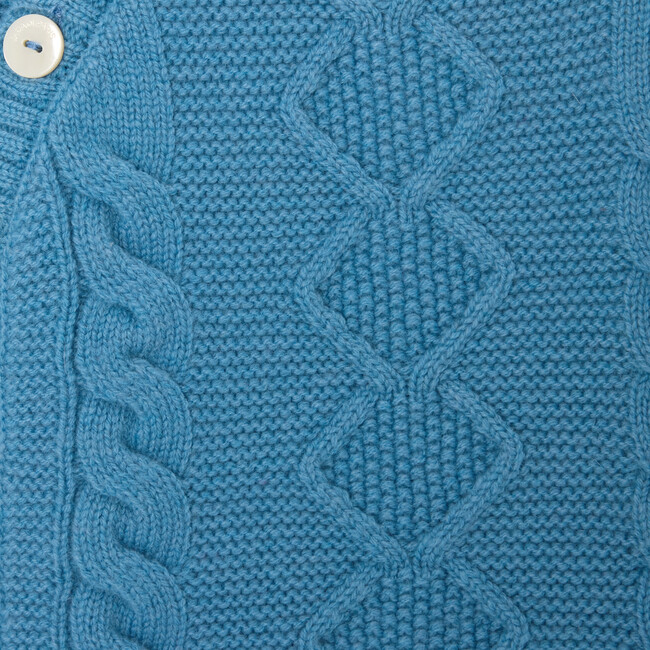 Baby Boy Cable Knit Sweater Set, Blue - Mixed Apparel Set - 5