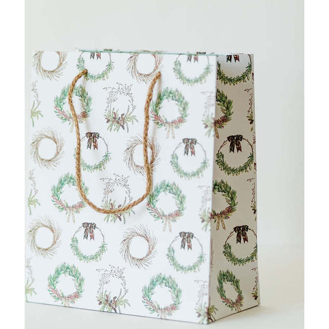 Holiday Wreath Gift Bag, Set of 2 - Paper Goods - 2