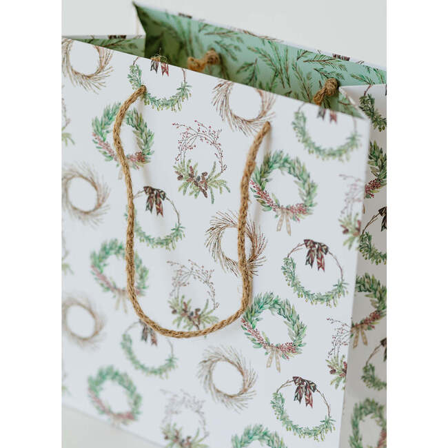 Holiday Wreath Gift Bag, Set of 2 - Paper Goods - 3