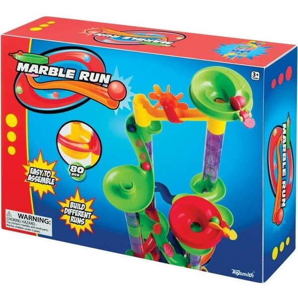 Toysmith 80-Piece Marble Run Building Toy - STEM - Toysmith