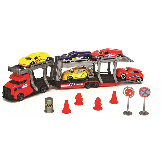 Dickie Toys - Transporter Set With 5 Die-Cast Cars