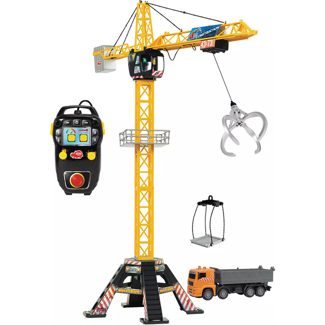 48" Mega Crane Remote Control Set w/ Truck Vehicle Playset