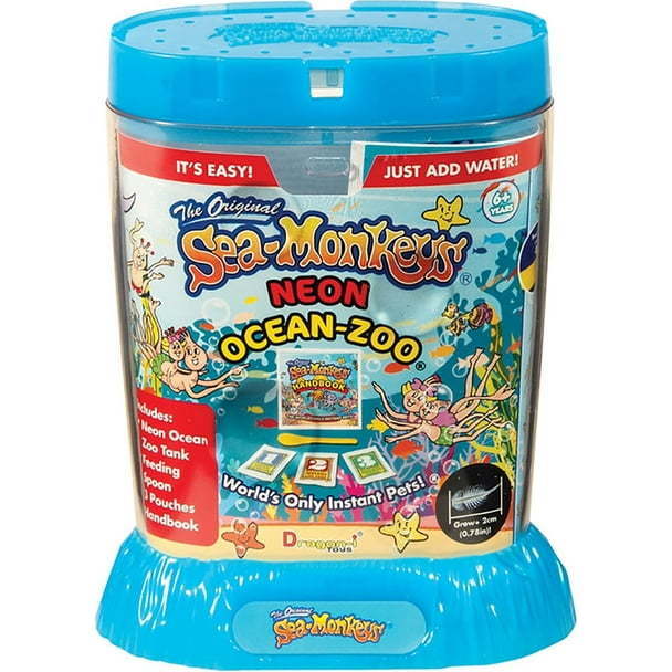 The Origianl Sea-Monkeys Neon Ocean Zoo Kit - World's Only Instant Pets! (Colors Vary)