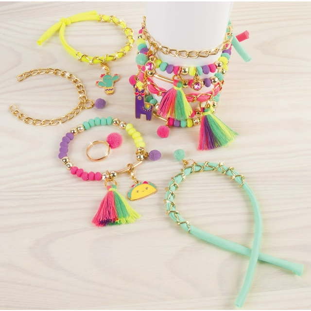 Neo-Brite Chains & Charms Kit: Create 10 Unique Cord & Tassel Charm Bracelets - Fashion & Beauty Kits - 3