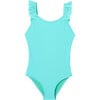 One-Piece UV Swimsuit, Aqua - One Pieces - 1 - thumbnail