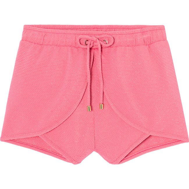 Lurex Drawstring Shorts, Pink