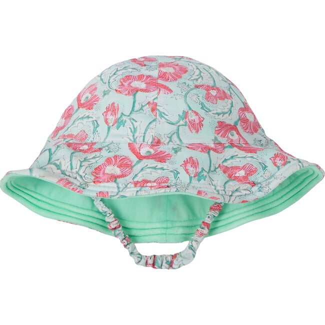 Sun Hat,  Aqua & Pink