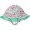 Sun Hat,  Aqua & Pink - Hats - 1 - thumbnail