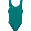 One-Piece UV Swimsuit, Jade - One Pieces - 1 - thumbnail