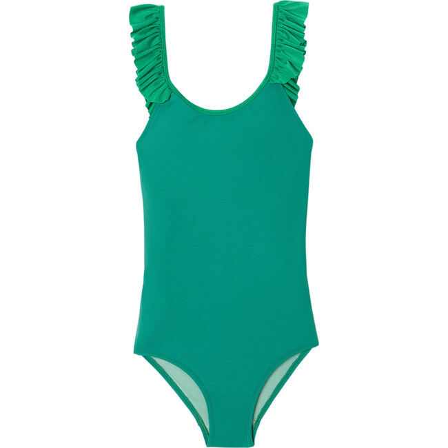 One-Piece UV Swimsuit, Vert Tennis