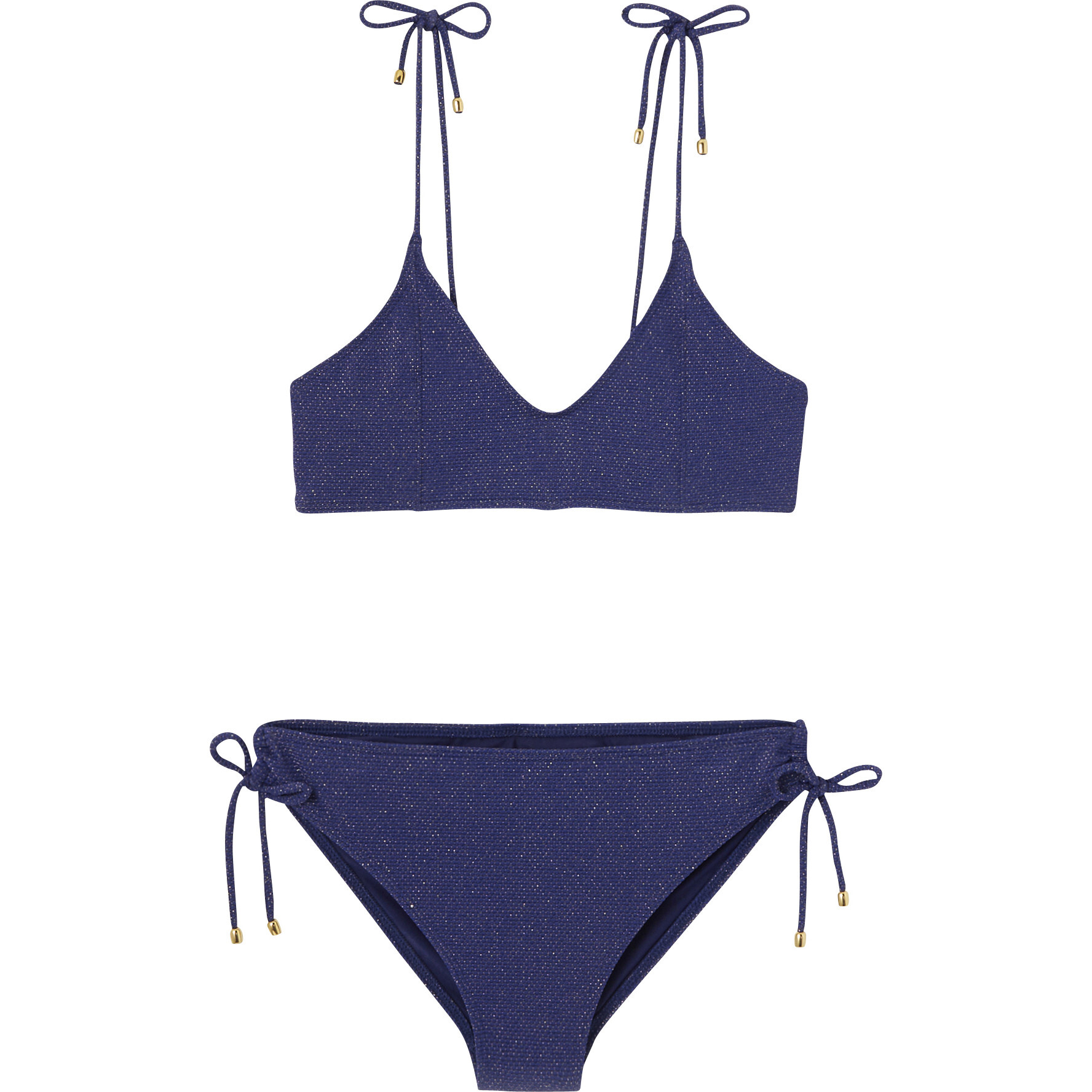 Bahamas 2-Piece Swimsuit, Navy & Gold - Two Pieces - 1