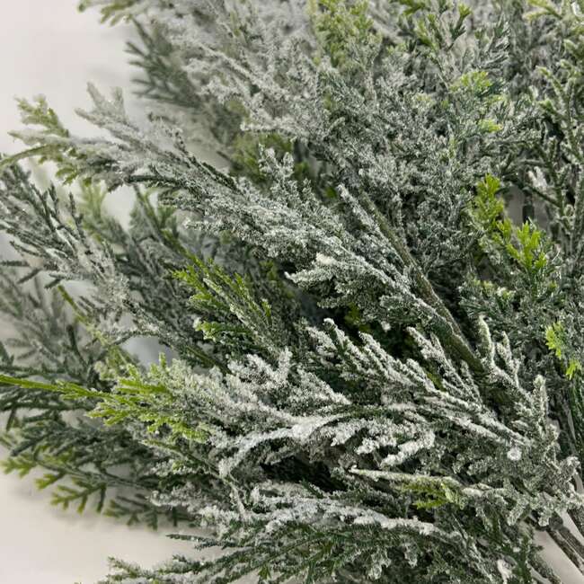 Snow Flocked Cedar Bush Spray - Bouquets - 2