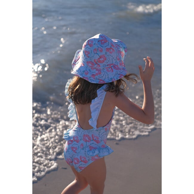 Sun Hat,  Aqua & Pink - Hats - 2