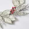 Snow Covered Magnolia Leaf & Eucalyptus with Iced Sugar Berry Seeds Garland - Garlands - 2