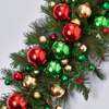 Red, Green, and Gold Ornament Ball & Mixed Pine Long Table Runner - Garlands - 2