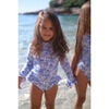 Vahine Design Long-Sleeved Baby Swimsuit, Blue & White - One Pieces - 2