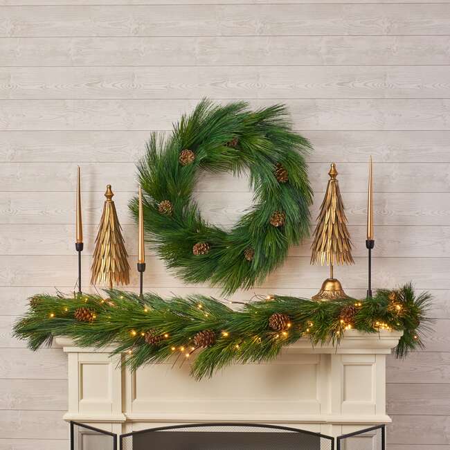 Cedar Cone Garland with Glitter – Hester & Cook